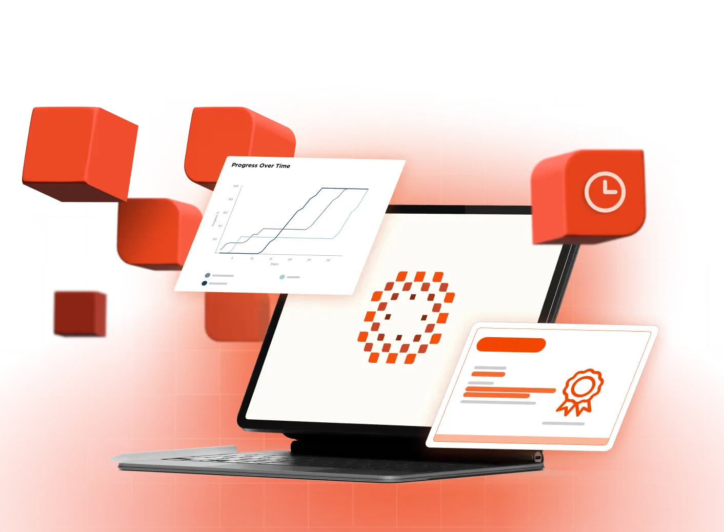 Obrizum customer story cover image showing design and animation project work